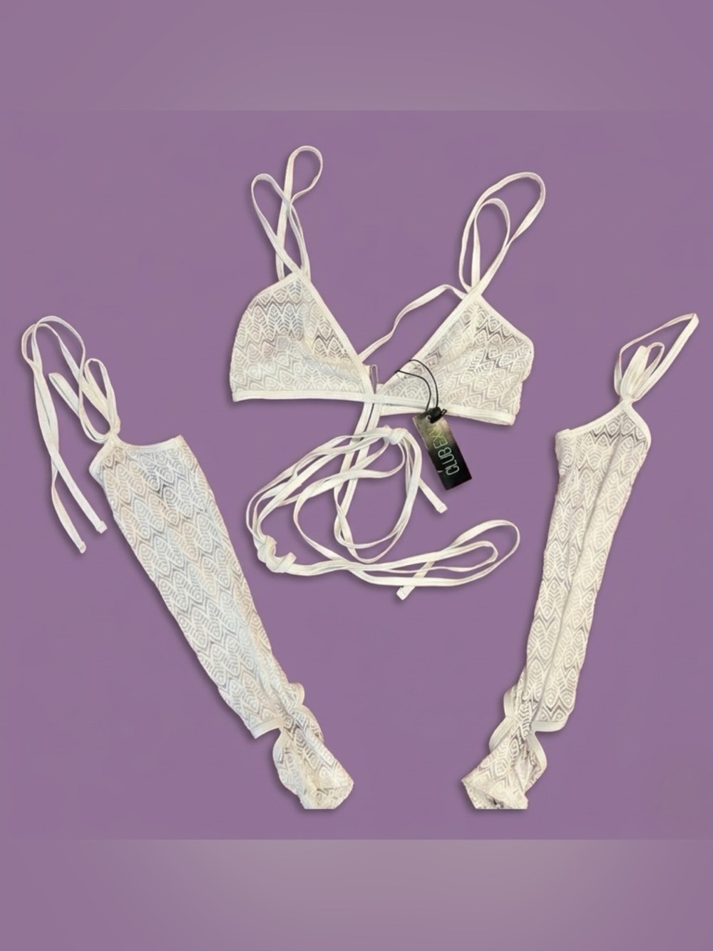 Club Exx x Dolls Kill - SUN DESIRES BRA TOP AND GLOVES SET